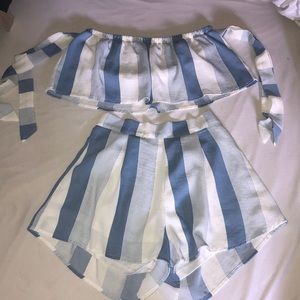SOLD-2 piece stripe set